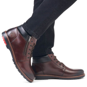 Pohodlné zateplené kožené čižmy Rieker M RKR625 brown 42