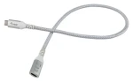 Equip biela / Predlžovací kábel USB-C / USB-C (M) - USB-C (F) / 0,5 m / 10 Gbit/s / 100 W PD (128375)