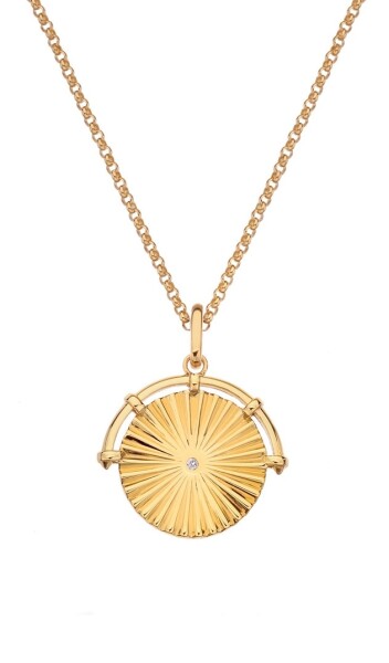 Hot Diamonds Elegantný pozlátený náhrdelník s diamantom Jac Jossa Hope DP850 (retiazka, prívesok)