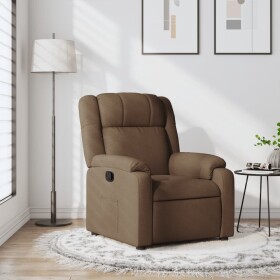 VidaXL vidaXL Fotel rozkładany, Hnedý, obity tkaniną