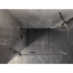 MEXEN/S - Lunar sprchový kút dvere krídlové ľavá 90 x 80, transparent, grafit metal 834-090-080-95-00-L