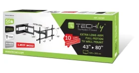 Techly 362169 / Nástenný držiak / LCD/LED 43-80" / výložník 101,5 cm / 50 kg (362169)