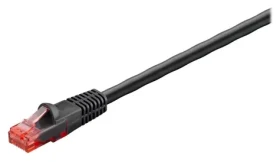 Goobay 55432 čierna / Vonkajší patch kábel / Cat6 U/UTP / 10 m / RJ45-RJ45 (55432)