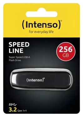 INTENSO Speed Line 256GB čierna / Flash disk / USB 3.2 Gen 1 / čítanie 35 MB/s / zápis 20 MB/s (3533492)
