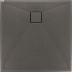 DEANTE - Correo antracit metalic - Granitová sprchová vanička, štvorcová, 90x90 cm KQR_T41B