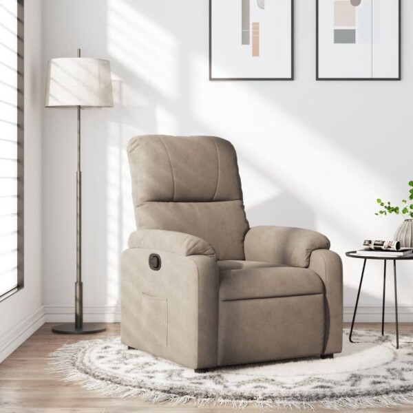 VidaXL vidaXL Rozkładany fotel, farba taupe, obity mikrofibrą