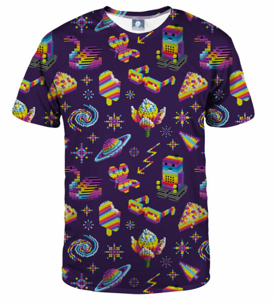 Aloha From Deer Pixel Perfect T-shirt TSH AFD345 Purple