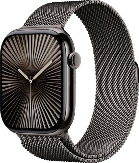 Apple Watch 10 GPS + Cellular 42mm Srokove Titanium Milanese Loop Čierny (MX053ET/A)