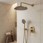 REA - Podomietková sprchová sada Lungo Stripe Gold Brush + BOX REA-P9492