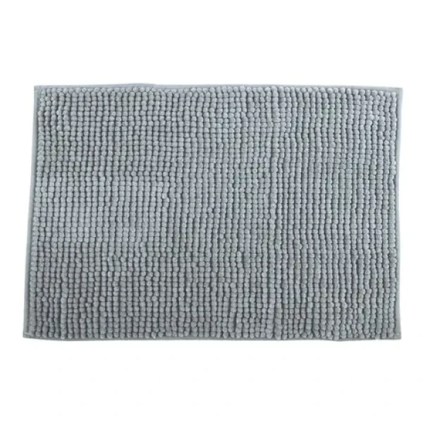 MSV Kúpeľňová predložka CHENILLE svetlo šedá / mikrovlákno / protišmyková / 40 x 60 cm