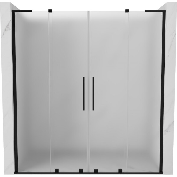MEXEN/S - Velar L Duo posuvné sprchové dvere 170, dekor, čierna 871-170-003-32-70