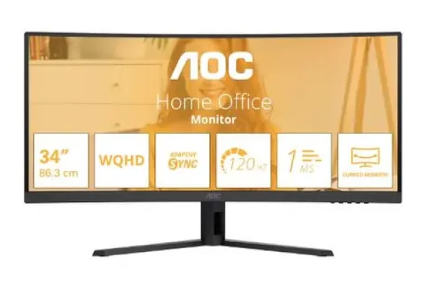 34" AOC CU34B3E čierna / VA / 3440x1440 / 21:9 / 4ms / 3500:1 / 300cd-m2 / HDMI + DP / VESA (CU34B3E)