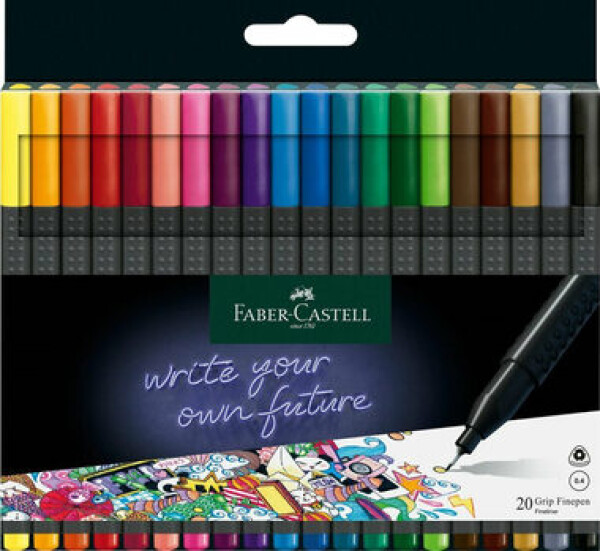 Faber-Castell Popisovače Grip 20ks - 0,4mm (128861)