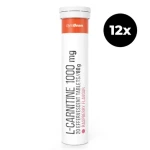 L-karnitín 1000 mg šumivý - GymBeam (malina, 12 x 20 tab) (31295-5-12x20tab-malina)