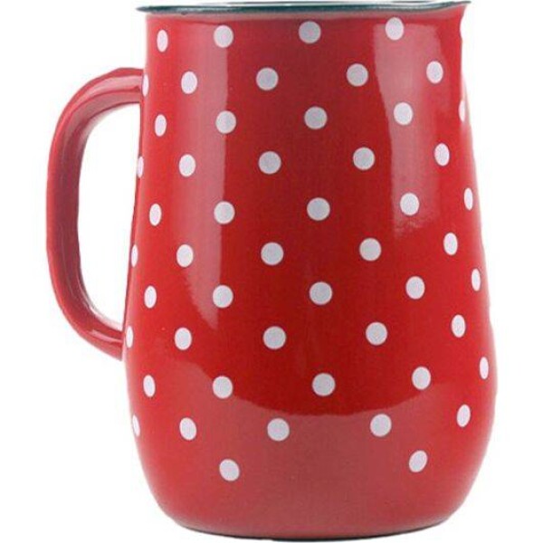 Belis Smaltovaný džbán PUNTÍK červený 2,5l, vyrobeno pro BELIS/SFINX - Belis - Belis