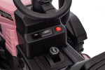 Mamido Mamido Detský elektrický traktor s vlečkou 12V 7Ah EVA kolesá ECO koža ružový