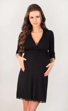 Dámska nočná košeľa 3024 Black - LupoLine 38 černá