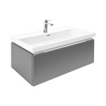 Kúpeľňová skrinka s umývadlom a batériou SAT Feel 80x30x44, 8 cm antracit mat SATFEEL80ANTU4BA SATFEEL80ANTU4BA