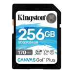 Kingston Canvas Go! Plus SDXC 256GB / UHS-I V30 / U3 / Class 10 (SDG3/256GB)