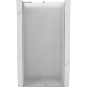 MEXEN/S - Velar L posuvné sprchové dvere 90, dekor, nikel kartáčovaný 871-090-003-31-97