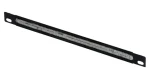 Lanview RA10115BL čierna / Kefový panel na káble / 1/2U / 10" / 254x12x22 mm (RA10115BL)