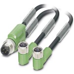 Sensor/Actuator cable SAC-3P-M12Y/2X0,3-PUR/M 8FR 1671373 Phoenix Contact; 1671373
