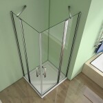 H K - Sprchovací kút MELODY A2 100cm s dvoma jednokrídlovými dverami s pevnou stenou SE-MELODYA2100