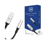 3mk Adaptér USB-C - Jack 3.5mm 0.15m čierna (5903108518055)