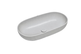 Umývadlo na dosku SAT Cemento 65x35 cm šedá bez prepadu CEM6535TS CEM6535TS
