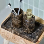 House Doctor Mramorový zásobník na mydlo Able Brown