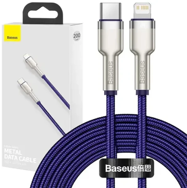 Baseus CATLJK-B05 Cafule Series Kábel USB-C (M) - Lightning (M) 2m fialová / 20W (CATLJK-B05)