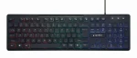 Gembird KB-UML-02 čierna / multimediálna drôtová klávesnica / USB-A / US layout / RGB podsvietenie (KB-UML-02)