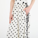 Kalhoty adidas Satin Polka Dots Wide Leg Pant Off White L
