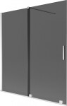 MEXEN/S - Velar dvojkrídlová posuvná vaňová zástena 150 x 150, grafit, chróm 896-150-000-41-01
