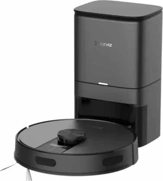 Ezviz RE4 PLUS čierna / Robotický vysávač + mop + základňa / 4000 Pa / 4930mAh / HEPA / WiFi / odpadová nádoba 0.35L + 4L (CS-RE4P-PBT2)