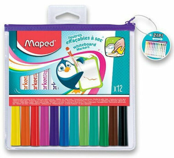 Maped Popisovače na biele tabule WB Fun Colours 12 ks (135084)