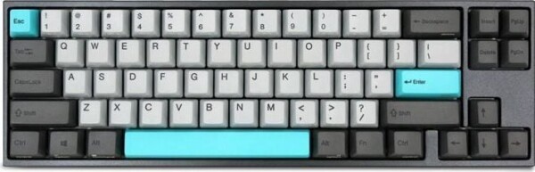 Ducky MIYA Pro Moonlight TKL MX-Blue šedá / Herná klávesnica / podsvietená / mechanická / drôtová (USB) / DE (MY69CC2W/LLPn2B1)