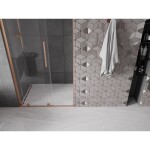 MEXEN/S - Velar L posuvné sprchové dvere 110, transparent, meď kartáčovaná 871-110-003-01-65