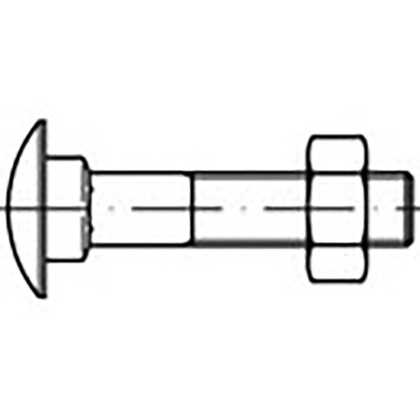 TOOLCRAFT TO-6855720 skrutky s plochou guľatou hlavou M8 70 mm DIN 603 ocel pozinkované 200 ks; TO-6855720