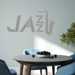 Veselá Stena Samolepka Jazz Farba: černá, Veľkosť: 60 x 32 cm