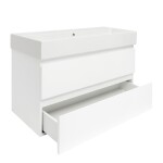 Kúpeľňová skrinka s umývadlom SAT B-Way 99x50x45 cm biela lesklá BWAY2100WU2BI BWAY2100WU2BI