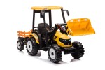 Mamido Mamido Dětský elektrický traktor TITAN 24V 400W s přívěsem a lžíci žlutý