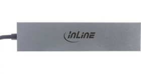 InLine USB-C húb sivá / USB hub / 4X USB-C / USB 3.2 / hliníkové telo (35392B)