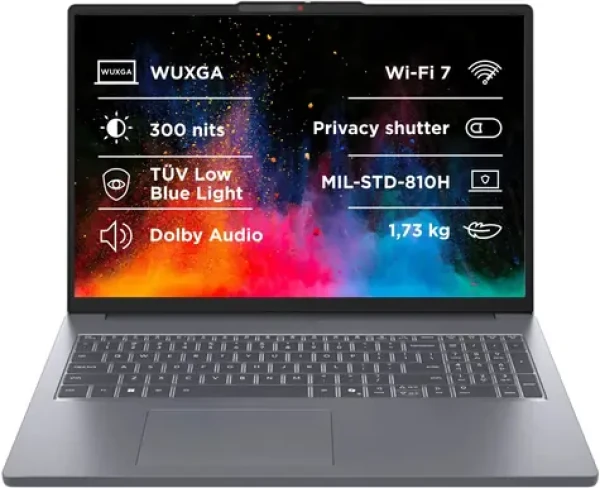 Lenovo IdeaPad Slim 3 16AHP10 sivá / 16" WUXGA / AMD RYZEN 7 8840HS / 16GB / 512GB SSD / AMD Radeon / W11H (83KB001ECK)