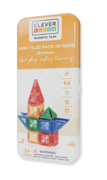 Mamido Cleverclixx Mini Intense magnetická stavebnice oranžová 28 ks