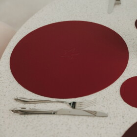 Eulenschnitt Oboustranné prostírání Star Red Ø 35 cm