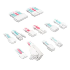 Kolink Predlžovacia sada opletených káblov Core Pro Braided Cable Extension Kit 12V-2x6 Typ 1 bielo-modro-ružová (COREPRO-EK-12VT1-BBP)