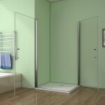 H K - Sprchovací kút MELODY A4 70cm s dvoma jednokrídlovými dverami vrátane sprchovej vaničky SE-MELODYA470 / THOR-70SQ