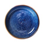 HK living Hlboký keramický tanier Rustic Blue 19 cm