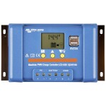 Victron Energy Blue-Solar PWM-LCD&USB solárny regulátor nabíjania PWM 12 V, 24 V 10 A; SCC010010050